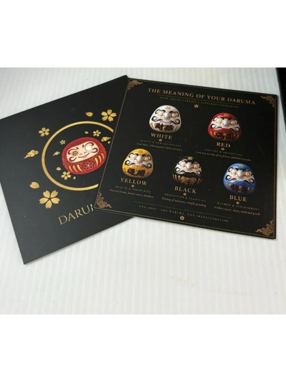 NIB Daruma Ritual Wish Dolls Lot of 5 Ceramic Mini 1.5